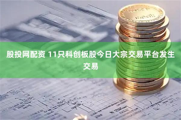 股投网配资 11只科创板股今日大宗交易平台发生交易