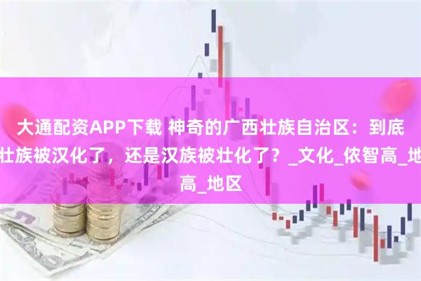 大通配资APP下载 神奇的广西壮族自治区：到底是壮族被汉化了，还是汉族被壮化了？_文化_侬智高_地区